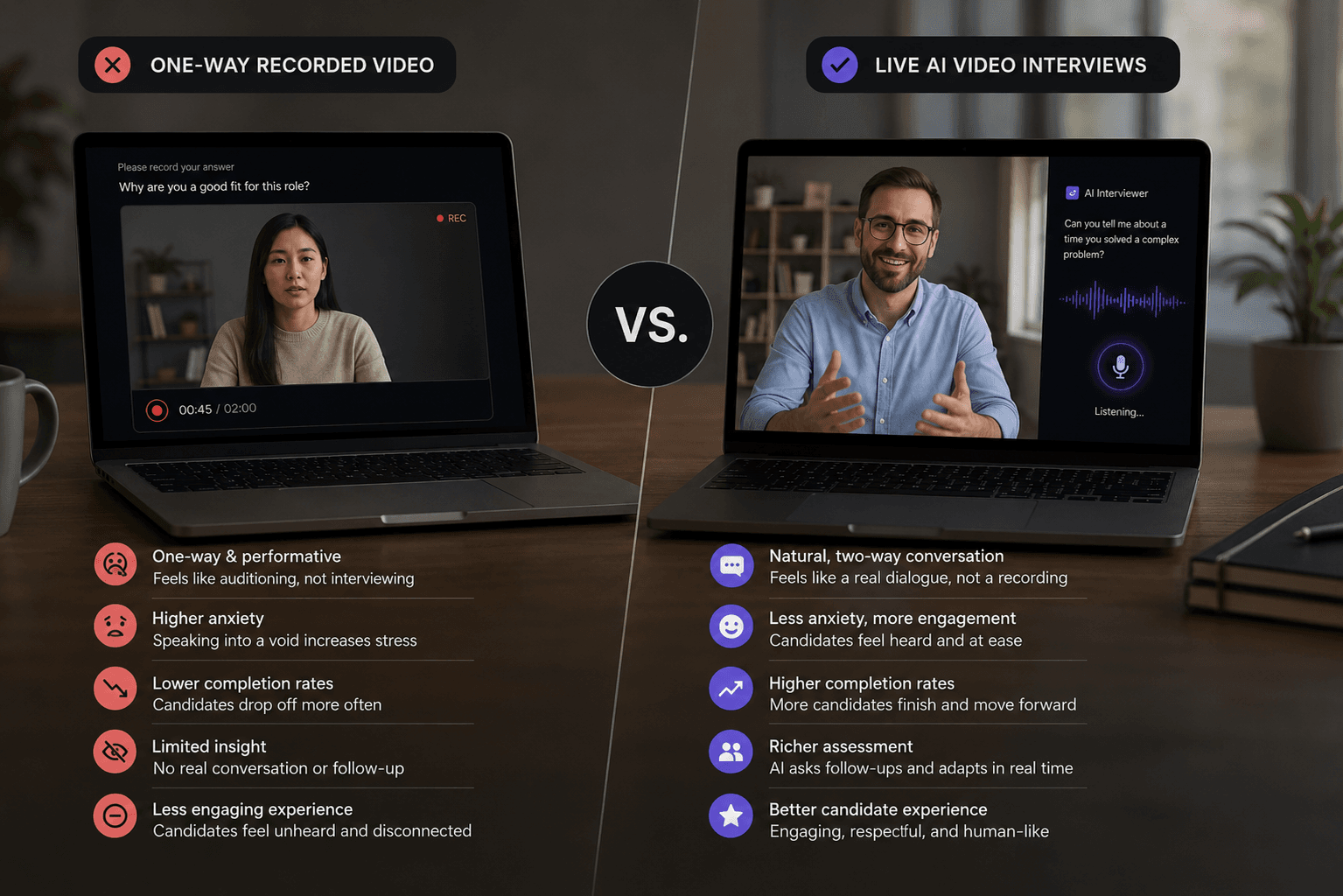 Live AI Video Interviews vs. One-Way Recorded Video: Which Actually Works?