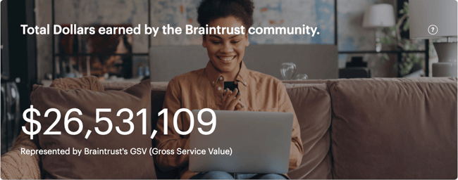 Braintrust Growth Report 30 total dollars earned