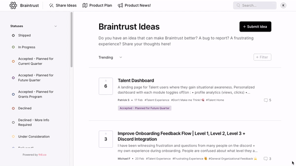 Braintrust Growth Report 33 Product