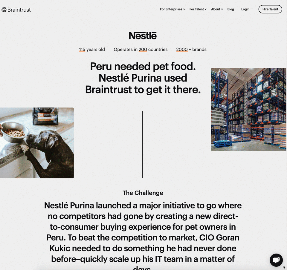 Braintrust Nestlé client story preview