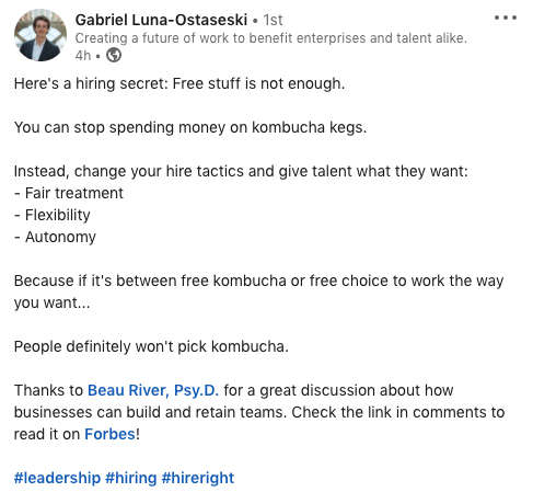 Braintrust growth report july 8 Gabe Linkedin 