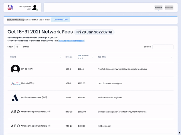 Braintrust live log by community member Noah Keller