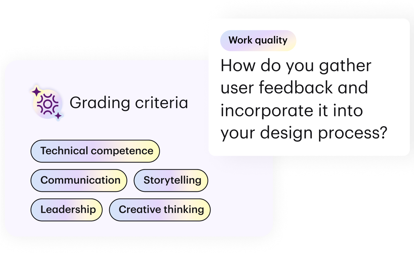 Customizable interview setup