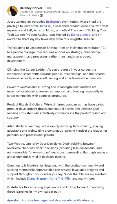 Delaney LinkedIn