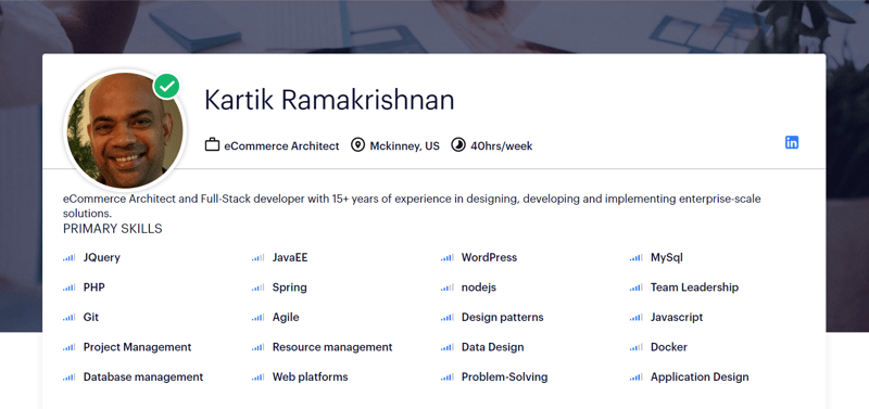 Talent Spotlight: How Kartik Ramakrishnan, eCommerce Architect, Took Ownership of His Career as a Freelancer.