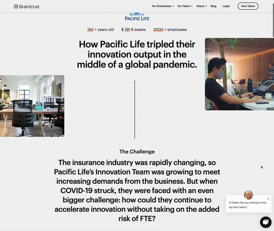 Pacific Life Braintrust Client Story