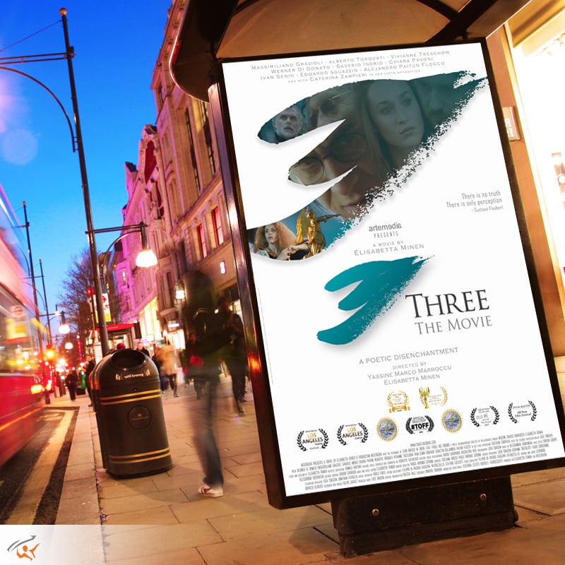 Sergio-Analco-Braintrust-Designer-Three-The Movie-Logo and poster design-Italy_2017