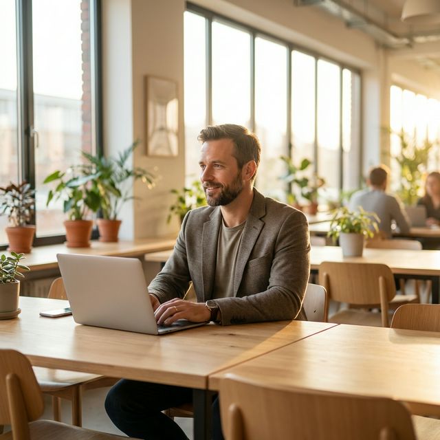 Tech professional working